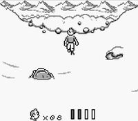 une photo d'Ã©cran de Tintin - Le Temple du Soleil sur Nintendo Game Boy